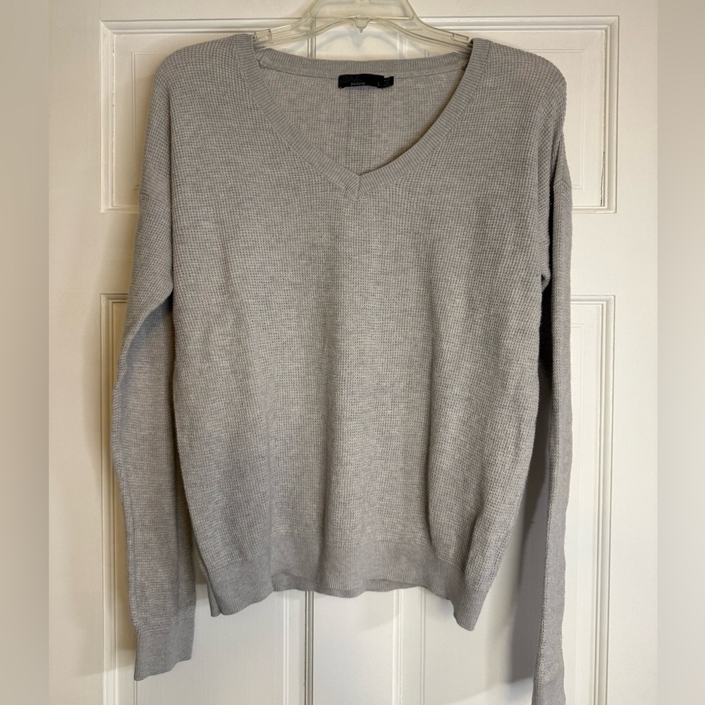 PrAna Milani V-Neck Waffle Knit Sweater
